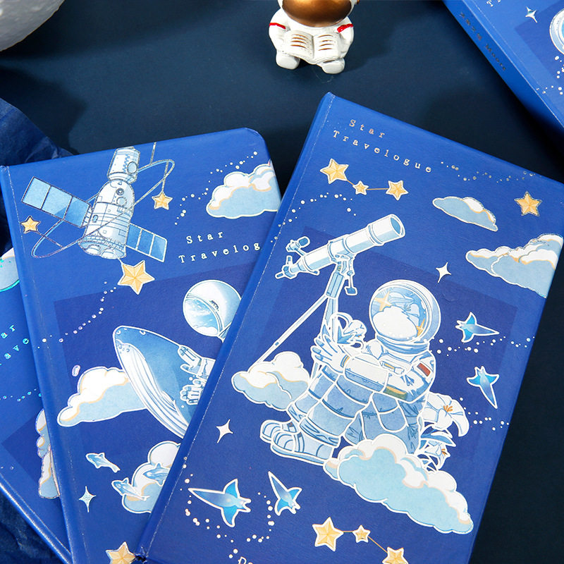沐染烫金精装小本 星辰游记系列 创意星空手账本计划学生笔记 4款