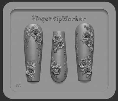 【美甲模具】FingertipWorker原创精致小众常用玫瑰花簇
