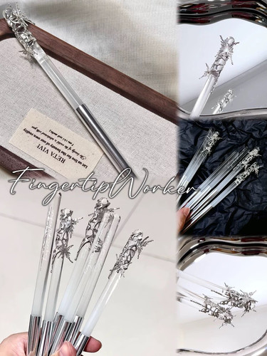 FingertipWorker全套液态蝴蝶系基础美甲笔光疗笔亚克力反腐笔杆