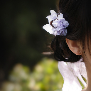古早超仙紫色花抓夹发饰扎高马尾的发饰高级感头饰花发夹小号配饰