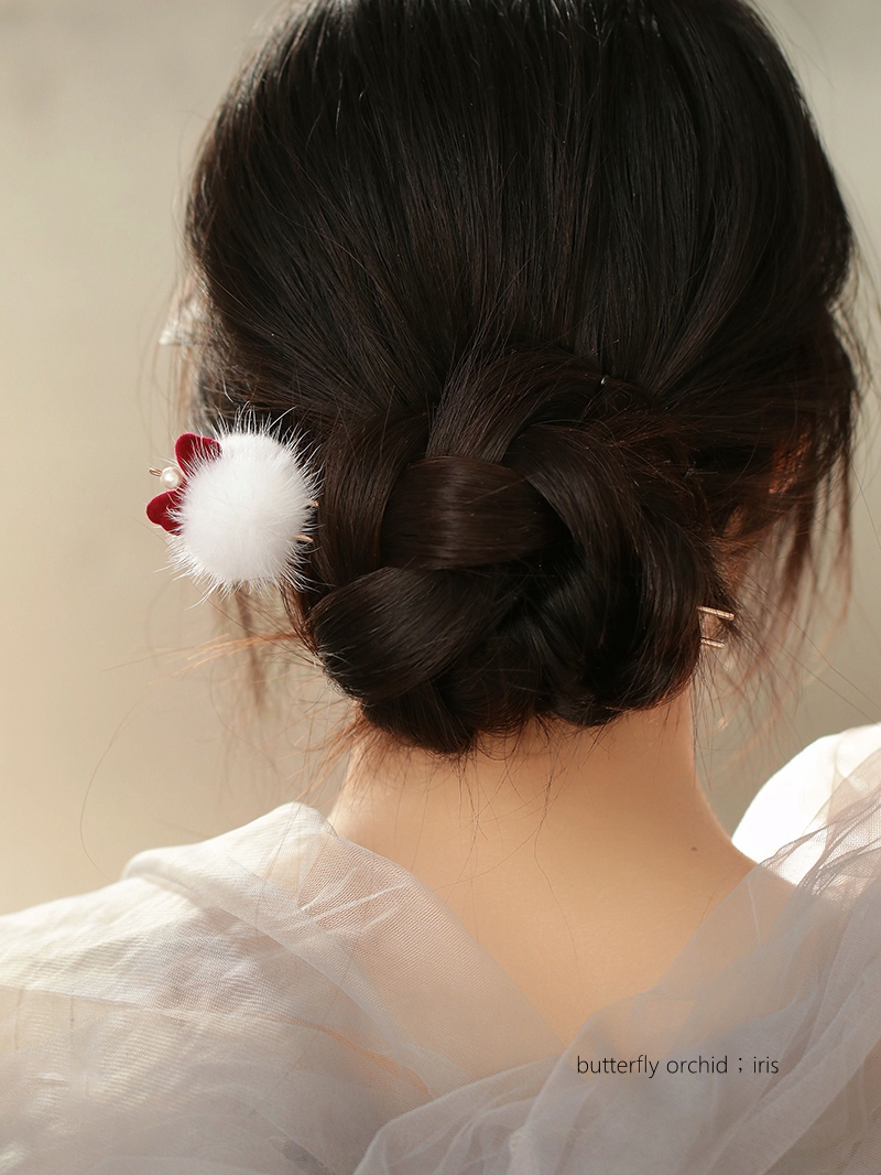蝴蝶兰发钗可爱高级感