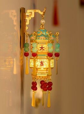 大吉宫灯金属冰箱贴北京博物馆文创可亮灯创意旅游纪念品发光灯笼