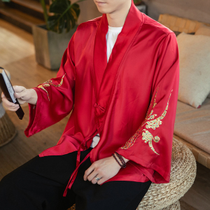 秋季汉元素休闲斜襟汉服上衣刺绣大码茶服外套复古风唐装 Y13-P70图片
