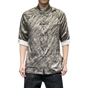 春夏风唐装汉服盘扣七分袖宽松外套T恤立领大码衬衫SY08-P65图片