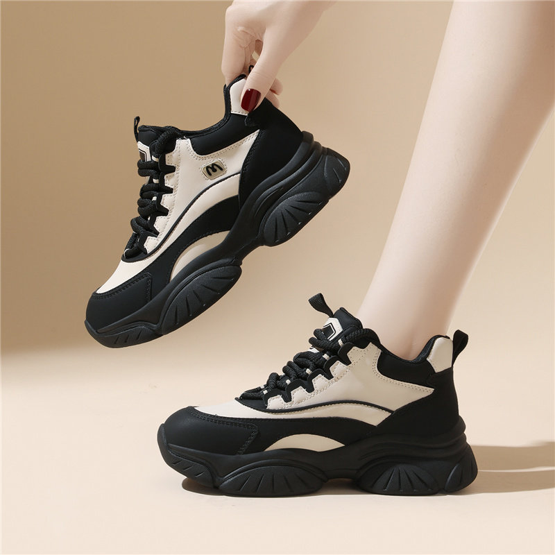 老爹鞋春秋季2025新款厚底增高小个子休闲运动鞋软底轻便加绒女鞋