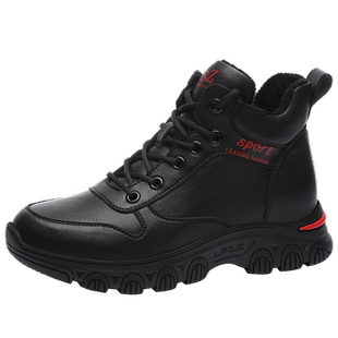 黑色老爹鞋女款2025新款春秋季内增高真皮厚底皮鞋休闲运动妈妈鞋