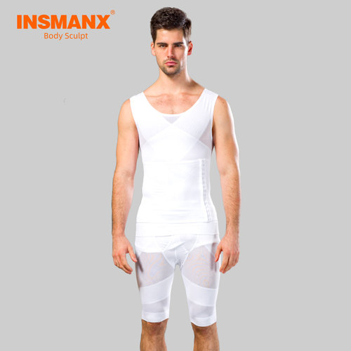 insmanx男士塑身衣弹力紧身薄款