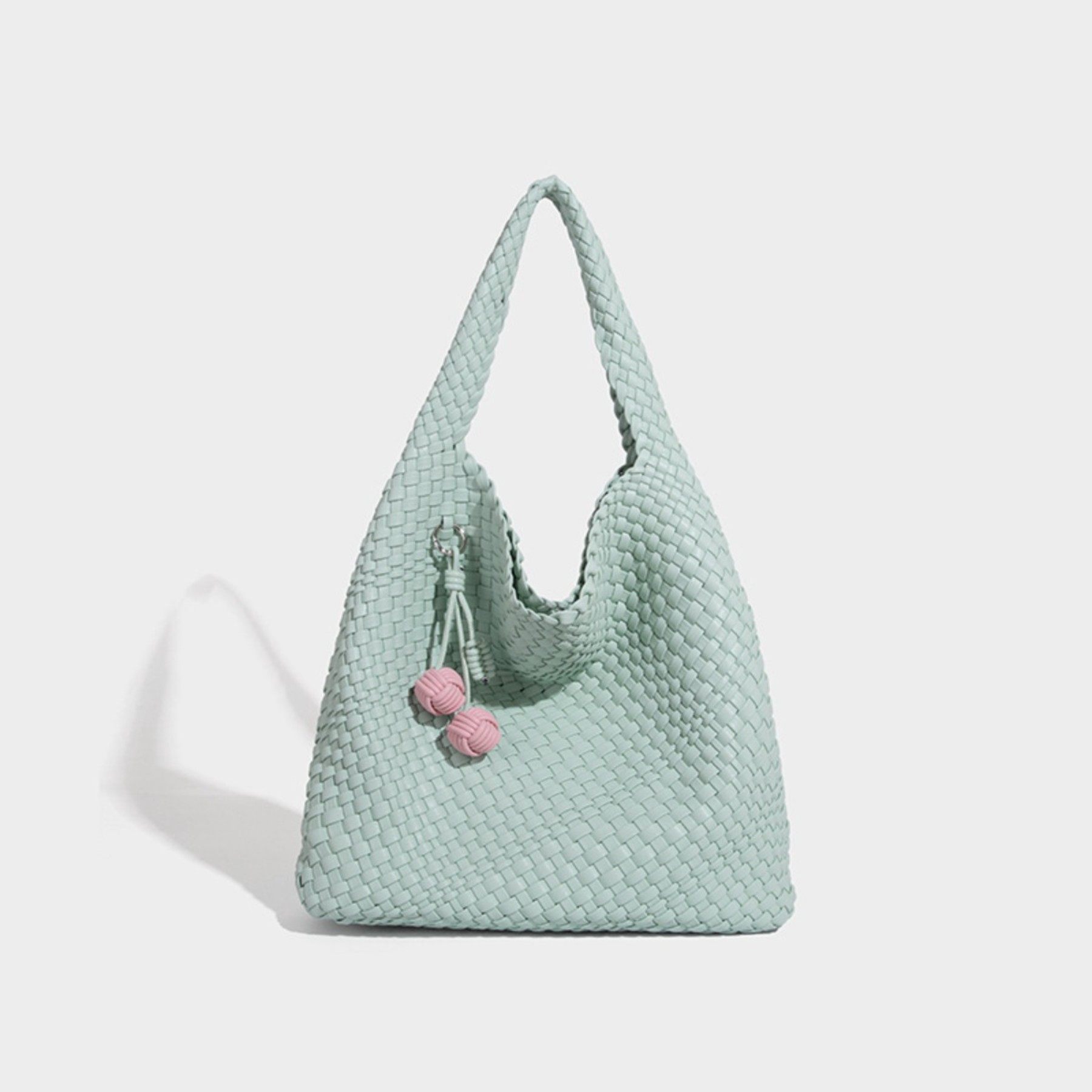 Aman设计编织水桶包包女大容量2026新款复古百搭单肩斜挎包女,箱包皮具/热销女包/男包,通用款女包,淘宝优惠券,粉丝福利购,淘宝优惠卷