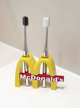 可爱麦门牙刷架可随意更换位置牙刷悬空易干现代感设计爆款