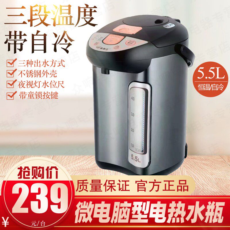 全新正品维奥仕电热开水瓶BM-55BE3原装全新恒温水壶5.5L分段保温