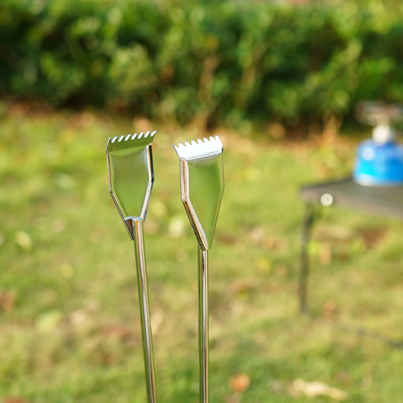 极速户外野营食品夹55cm加长户外碳夹H木炭夹面包烤肉夹野餐烧烤