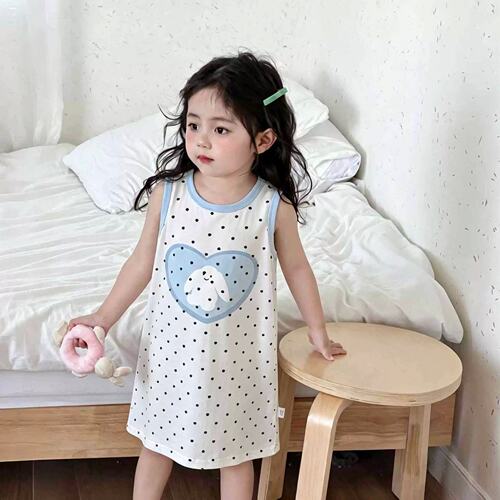 （亲子）女童睡裙天丝莱赛尔睡衣家居服薄夏款透气公主仙女风睡袍