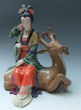 陶瓷工艺品  石湾公仔 八仙人物 何仙姑