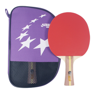 红双喜2星级H2002乒乓球拍双面反胶单支长柄横拍二星直拍短柄2006