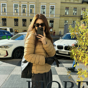 E25Y002 质检安心90绒 EASE 瘦连帽双口袋百搭拉链保暖羽绒服外套