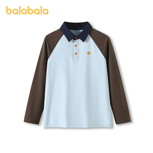 【balaOne】巴拉巴拉儿童长袖t恤男童打底衫2026秋新款中大童内搭