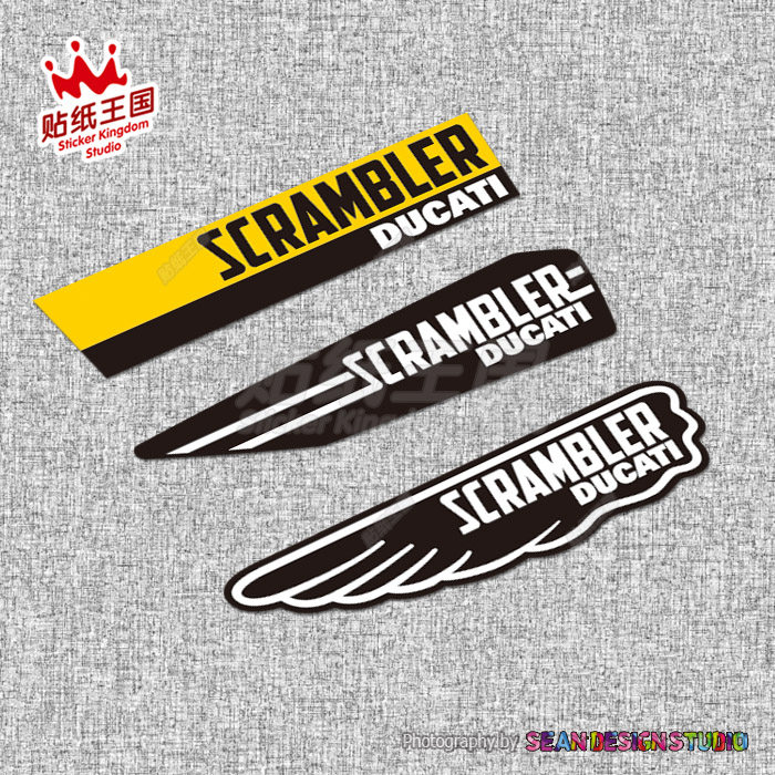 对装 DUCATI 杜卡迪SCRAMBLER 800 1100自游复古改装贴纸反光贴24