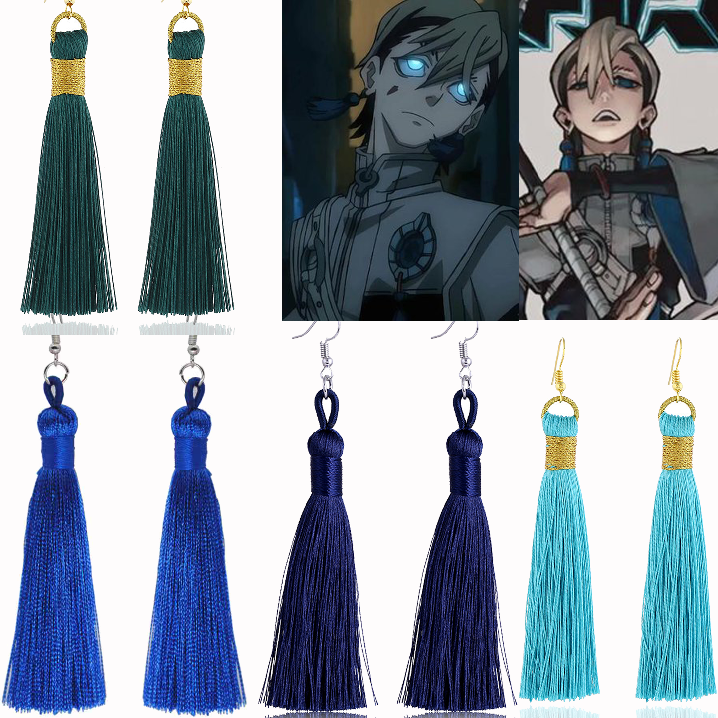 废渊战鬼 赞卡cos流苏耳环耳饰漫展cosplay道具