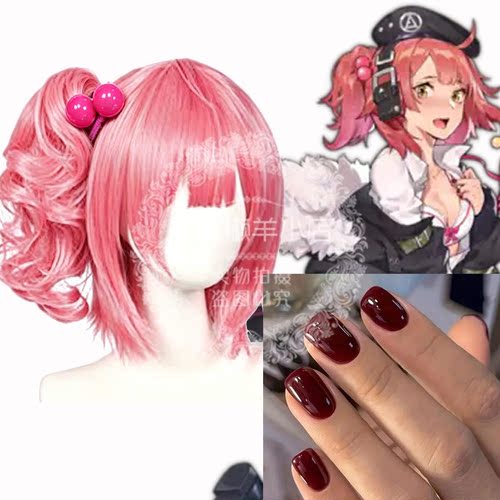 少女前线 mp7 cos发绳头绳发饰cosplay道具 mp7 指甲美甲来图定制