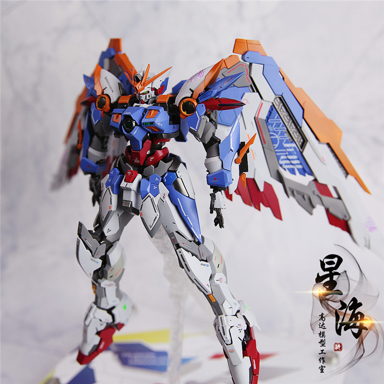 星海mjh 模匠魂飞翼 1/100 ew飞翼 hirm无毛 附带地台 板喷 成品