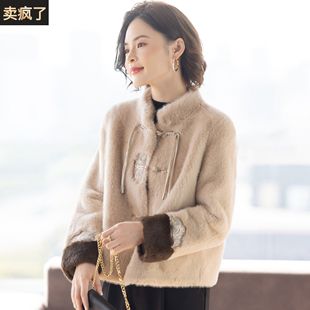 新中式妈妈冬装外套2025新款洋气时尚中老年人妇女加厚冬天上衣服