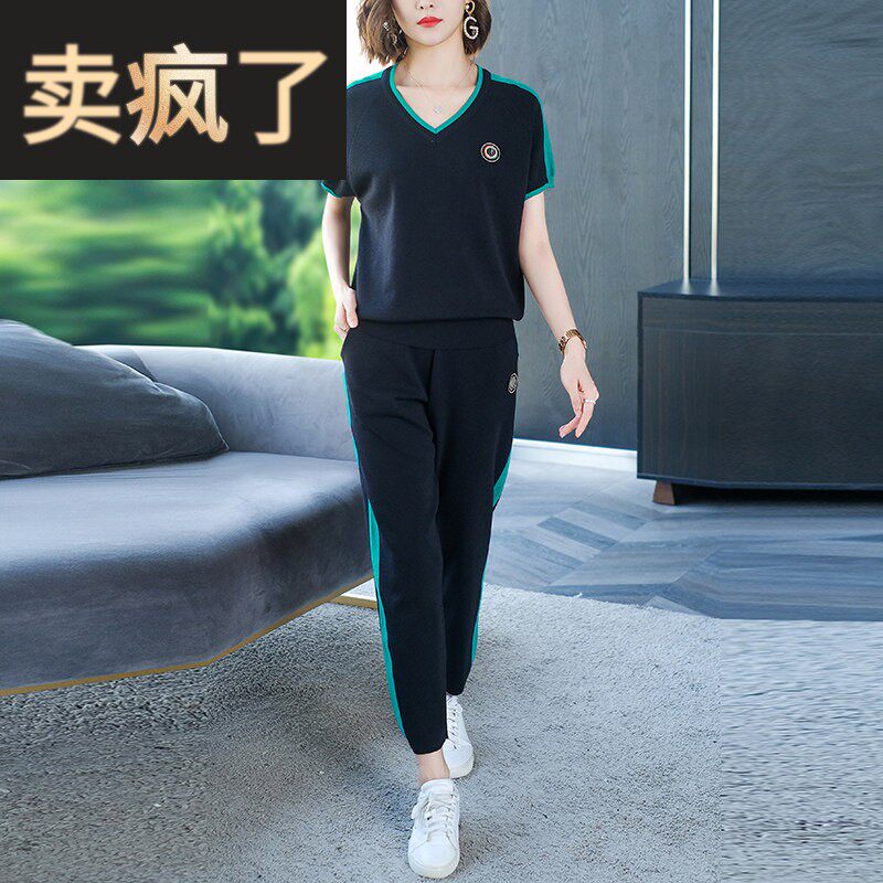 妈妈运动服两件套装中年夏装2026年新款减龄时尚套装冰丝短袖名牌