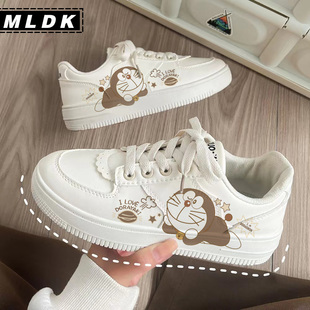 休闲百搭厚底女生运动鞋 小白鞋 2022新款 哆啦动漫A梦周边低帮板鞋