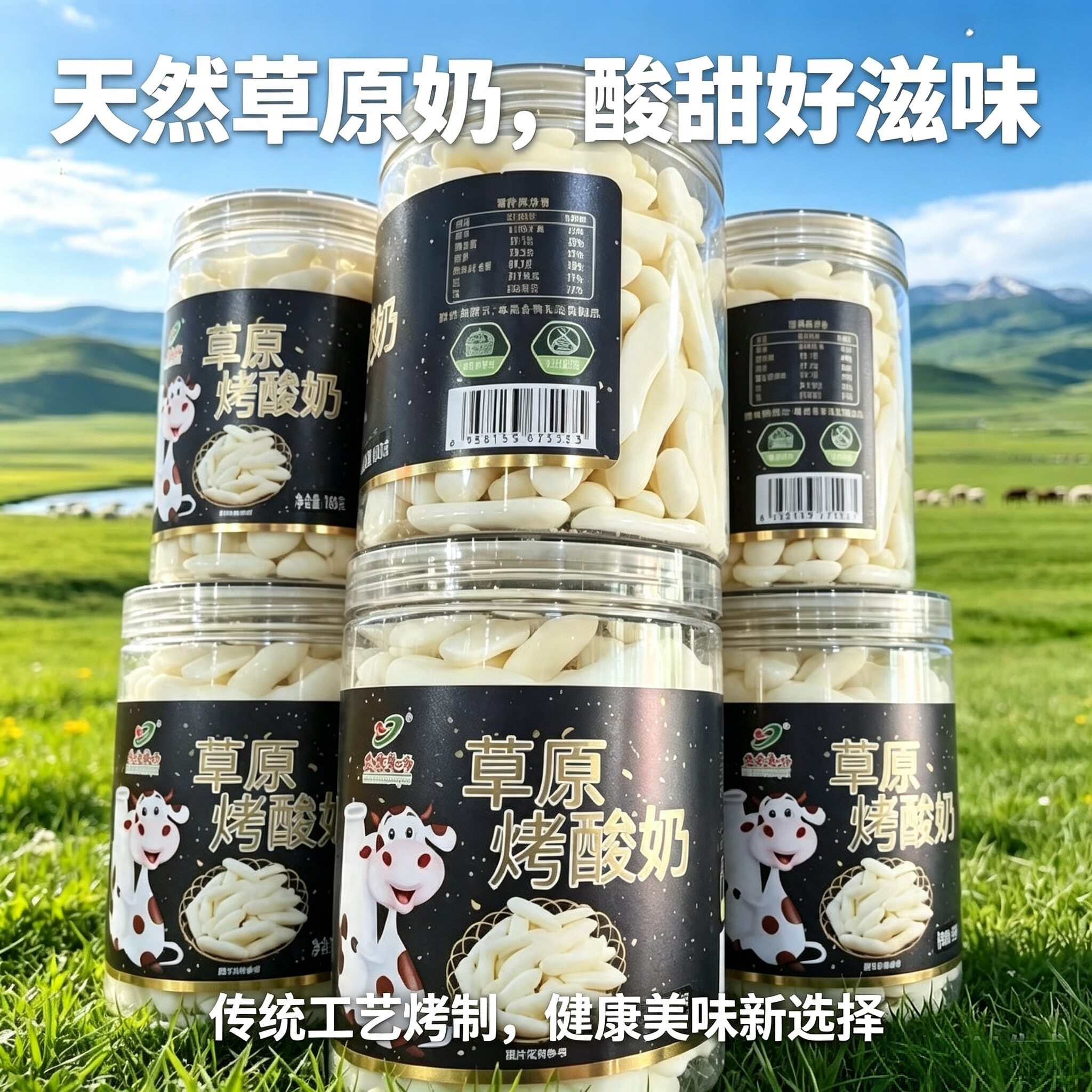 健康美味休闲零食大人小孩都可以放心吃，配料很干净草原烤奶酪
