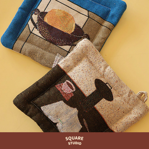 艺术杯垫隔热垫防烫夹棉餐垫装饰