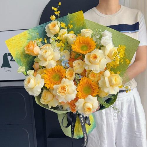 向日葵花束杭州鲜花同城生日送花