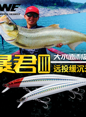EWE美夏暴君三代缓沉米诺路亚饵远投大水面利器翘嘴鳡鱼海鲈假饵