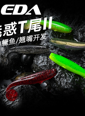 LEDA乐达魅惑T尾二代缓沉软饵野钓黑坑鳜鱼翘嘴鲈鱼路亚饵