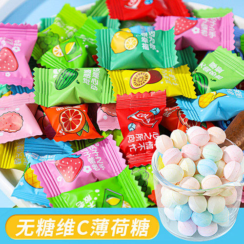清口含片无糖薄荷糖口气清新
