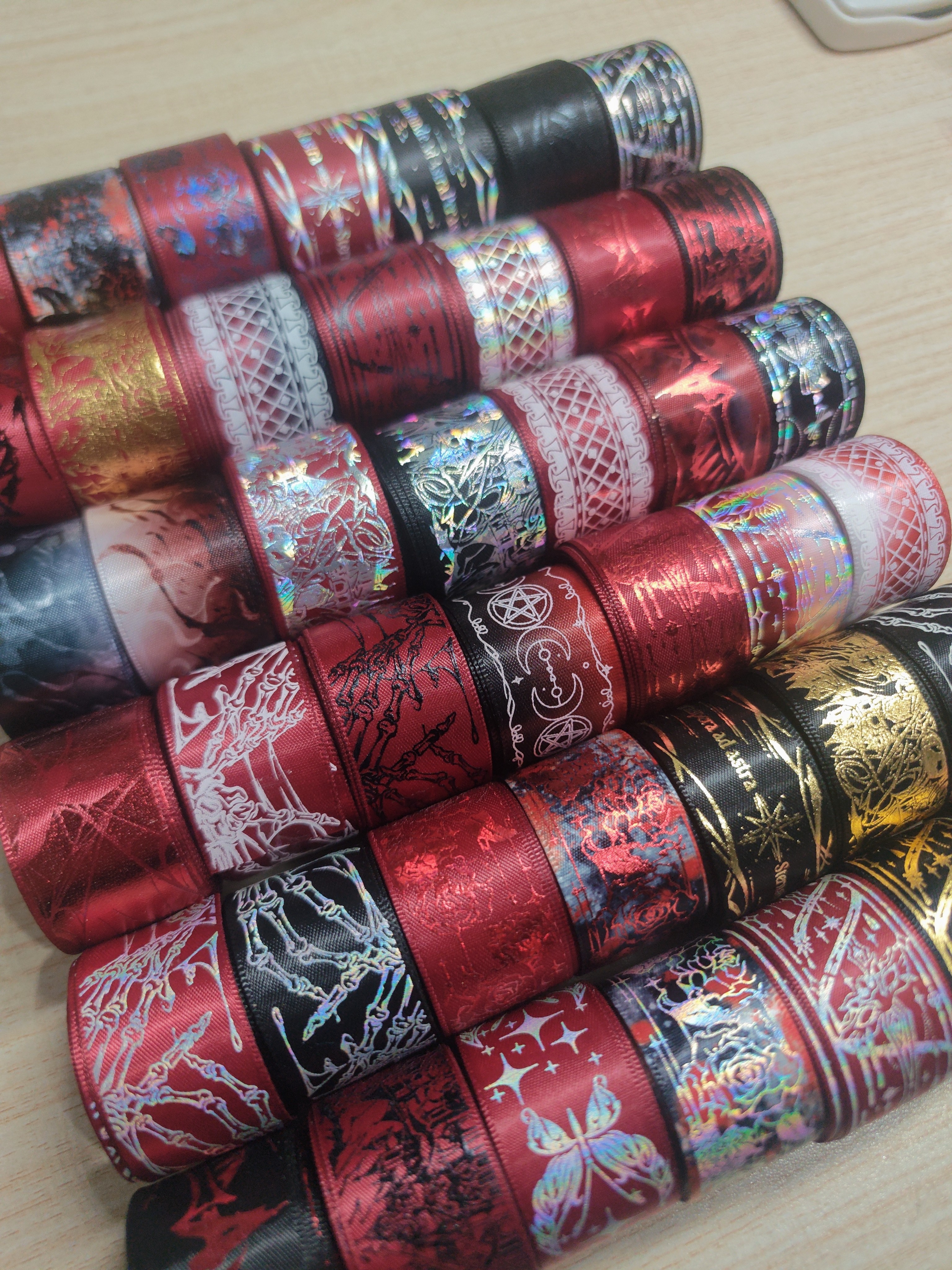 thumbnail for Fully customized colored ribbon lucky bag bar pain board bow lucky bag 2.5cm wide