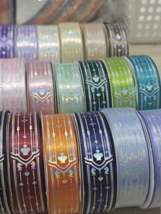 国王旗帜2.5cm宽烫素面银丝带礼品包装织带蝴蝶结吧唧托痛包diy