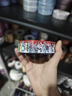 长生双面缎带2.5cm高品质热固烫金银礼品包装饰丝带吧唧托DIY手工