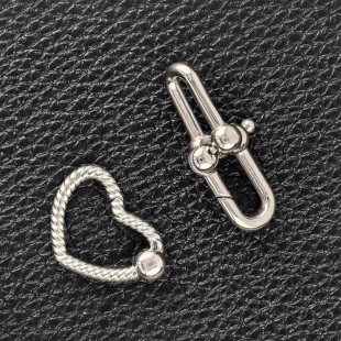 不锈钢弹簧扣钥匙扣金属抛光圆环扣开口车钥匙环家用箱包饰品配件