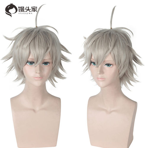 馒头家 cosplay假发 亚斯塔 Asta 黑色五叶草 cos假发 层次大反翘 - 封面