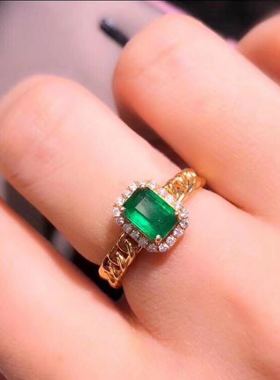 祖母绿戒指哥伦比亚奶奶精工
