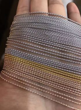 925银镀白金玫瑰有加长款项链