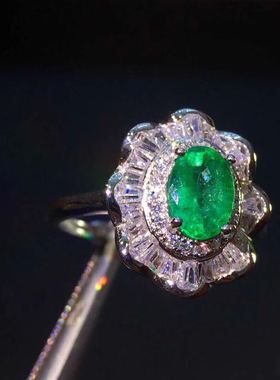 新款哥伦比亚祖母绿高净度戒指