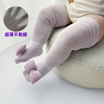婴儿袜子夏季薄款透气不勒过膝