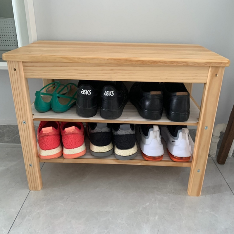 全实木换鞋凳简约松木家用门口长条凳入户穿鞋凳鞋柜可坐鞋架定制