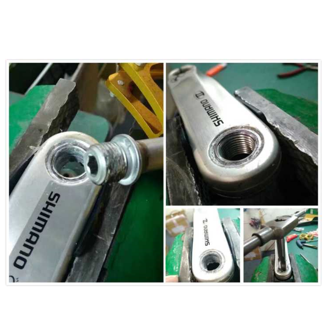 自行车曲柄钢丝螺套钢丝牙套9/16-20牙套螺纹护套左右牙滑牙修复