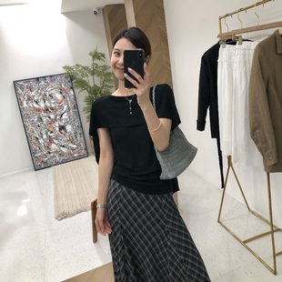 独特别致假两件无袖 女夏修身 上衣 高级感披肩圆领针织无袖 2026法式