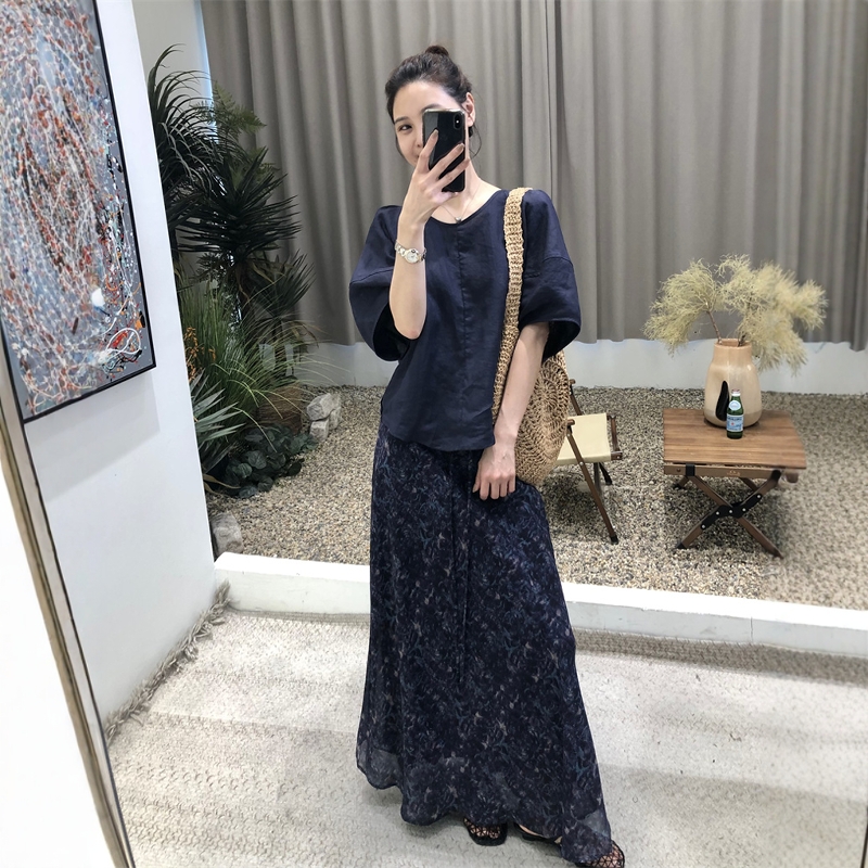2025夏法式苎麻松弛感衬衫女轻薄透气中袖宽松慵懒风上衣防晒罩衫
