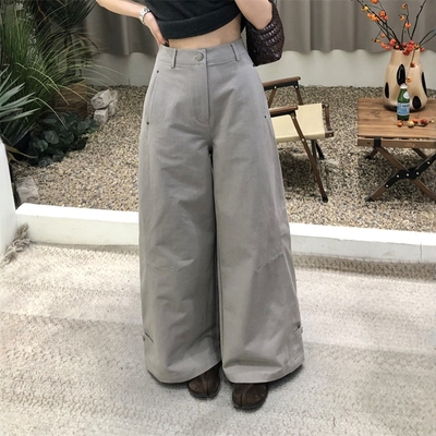 复古美式阔腿工装裤女2025秋季