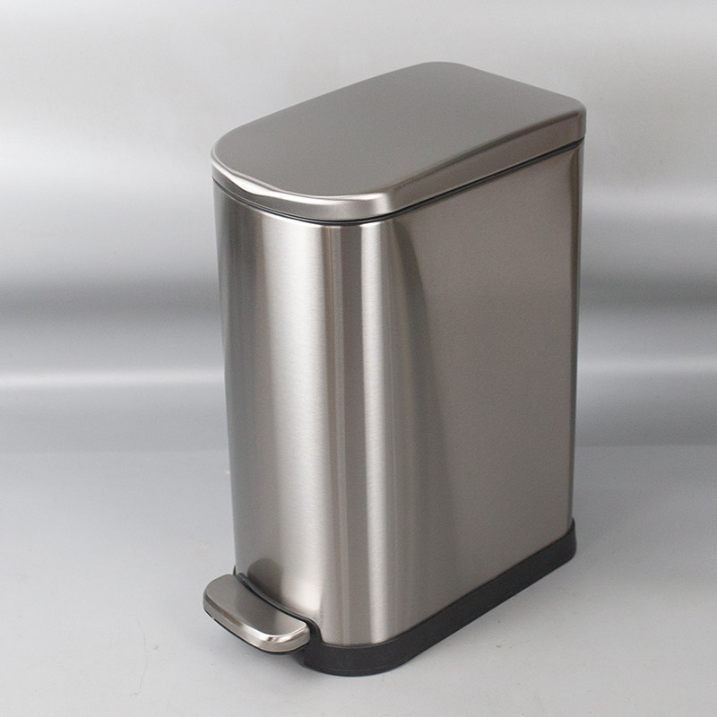 朗艺垃圾桶家用不锈钢10升子弹头