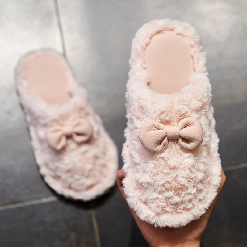 保暖厚底秋冬季儿童居家拖鞋