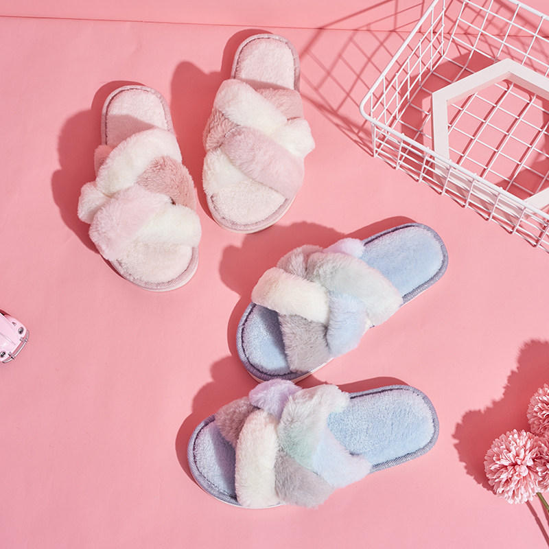 毛毛拖鞋女外穿2024韩版ins潮鞋秋冬交叉厚底棉拖鞋子秋冬季,居家布艺,居家棉拖/棉鞋,淘宝优惠券,粉丝福利购,淘宝优惠卷